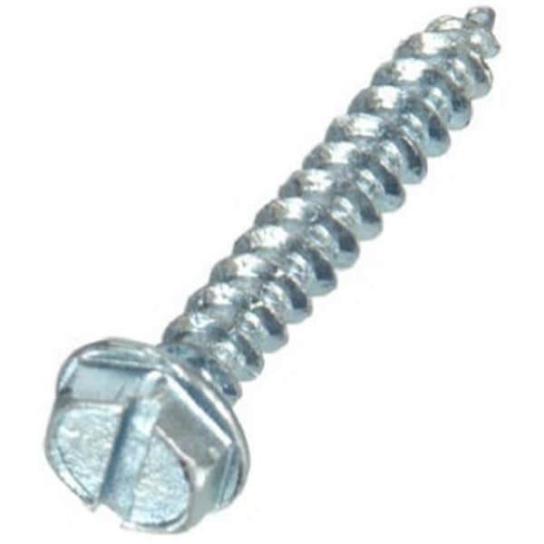 Hillman Fasteners 70325 No. 12 x 2 in. Slotted Hex Washer Head Sheet Metal Screw; Pack 100